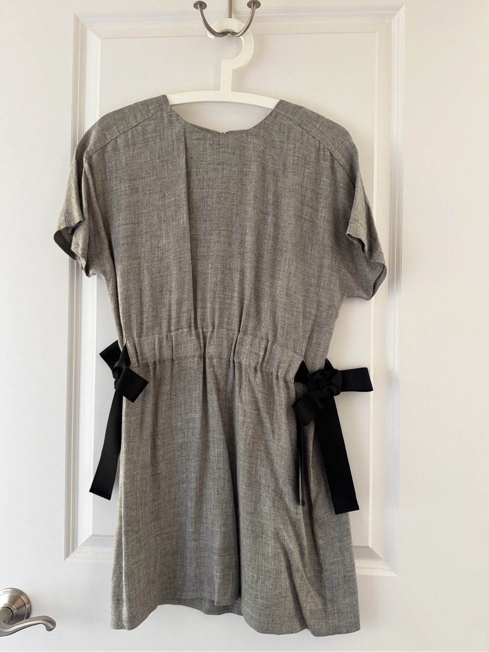 ZARA Gray Side Tie Mini Dress – Size M – NWOT